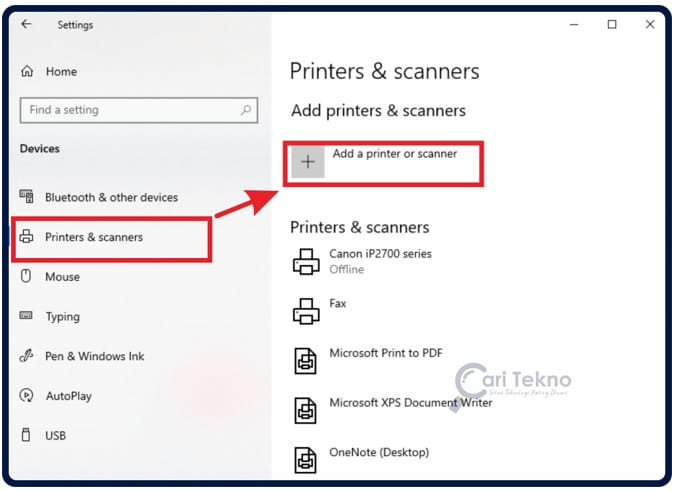 cara menambah device printer baru