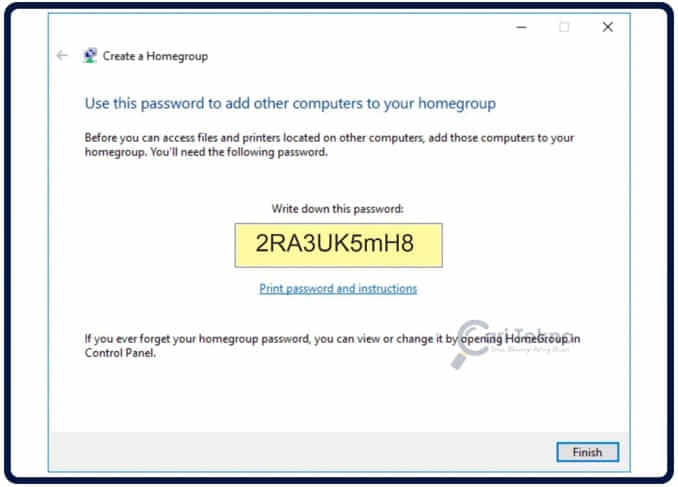 Cara mengetahui password homegorup