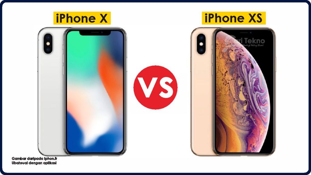 jadual perbezaan dan perbandingan iphone x dan xs