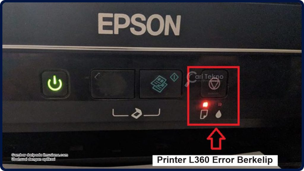 punca printer l360 error berkelip