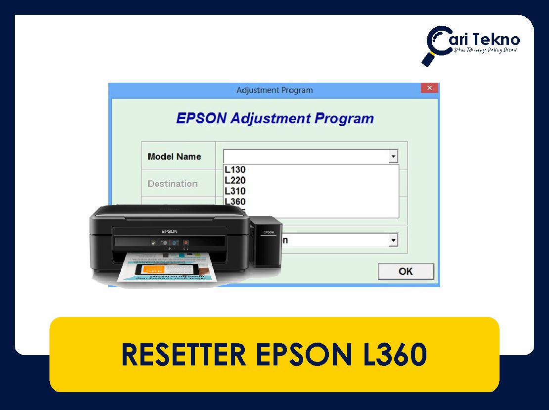Resetter Epson L360 Punca And Cara Reset Epson L360 3695