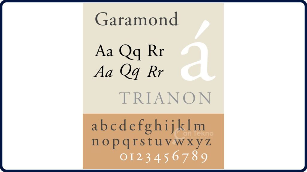 font surat rasmi garamond