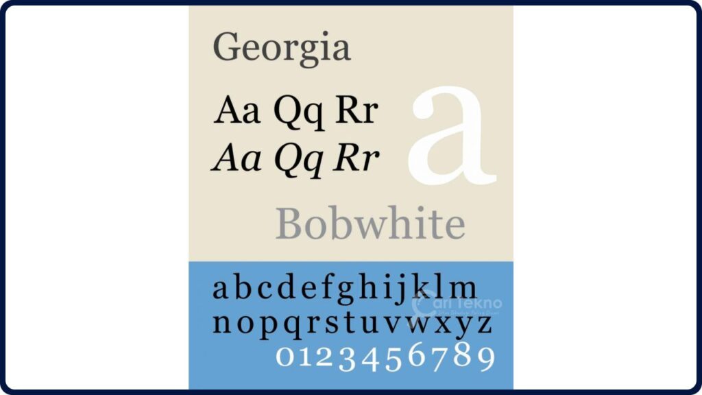 font surat rasmi georgia