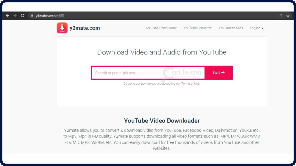 cara nak download video dari youtube dengan y2mate com