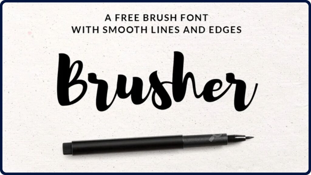 jenis tulisan font cantik bersambung font brusher